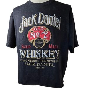 Jack Daniels Cropped Graphic Tee Black 2X